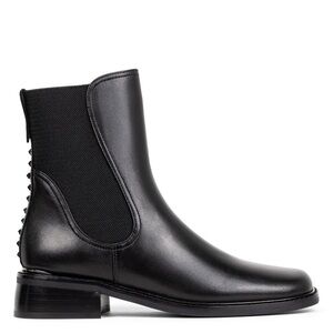 Donald J Pliner Elegant Black Leather Ankle Boots